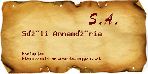 Süli Annamária névjegykártya